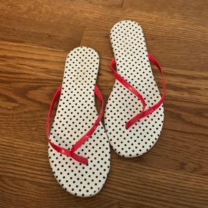 Polka dot & red Lauren Conrad Flip Flops